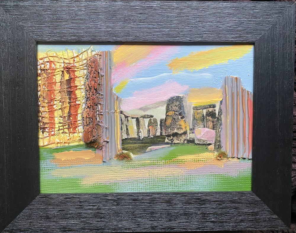 4 Stonehenge 5 Acrylic Mixed Media on Canvas Board 39 x 31 cm Tom Glynn