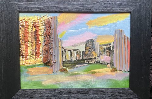 4 Stonehenge 5 Acrylic Mixed Media on Canvas Board 39 x 31 cm Tom Glynn