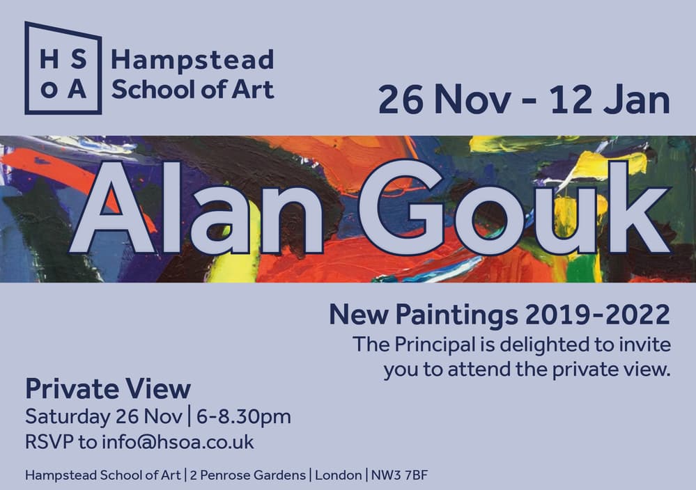 Alan Gouk Exhibition Invite 2022