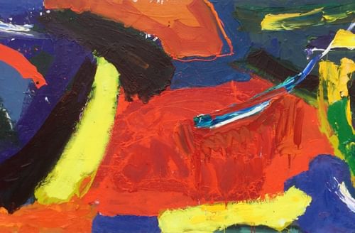 Alan Gouk Inside the Whale No 2 January 2021 Acrylic and Oil on board 48 x 96