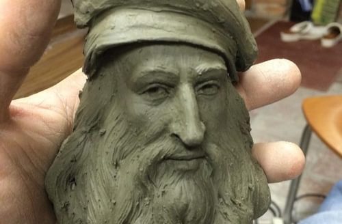 Alessandro Cervizzi portrait sculpture in clay