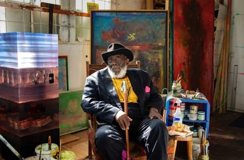 Sir Frank Bowling Exhibition opens at the Arnolfini