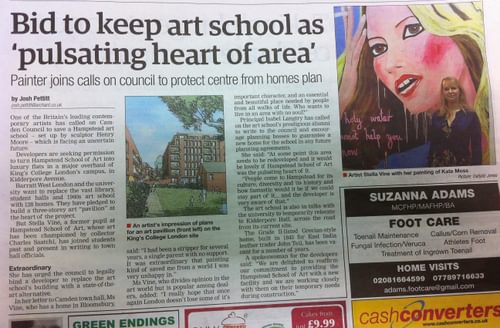 Ham and High Article Bid to keep art school pulsating geart of area with Isabel H Langtry Principal of H So A