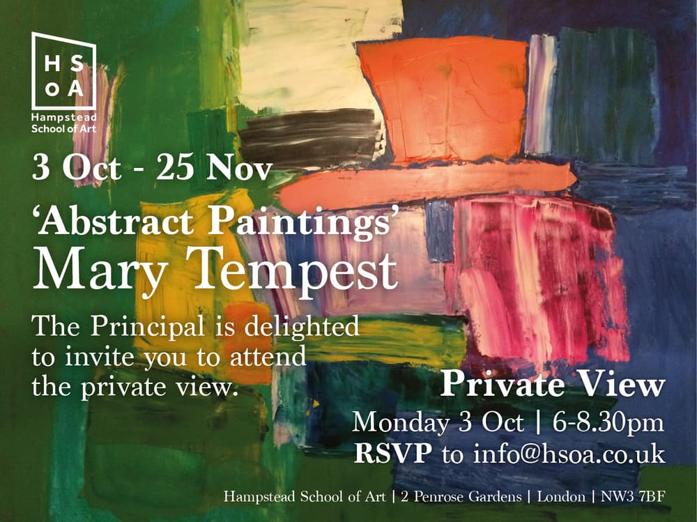 Mary Tempest Private View Invite