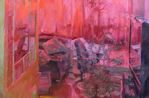 Tim Patrick The Red Room Oil on linen 205x170cm