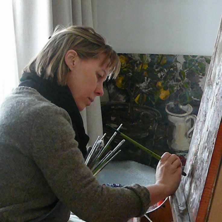 Caroline Deane in her studio
